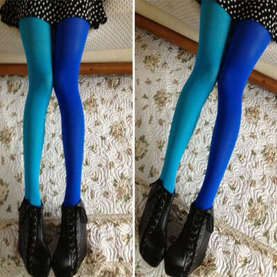 

Women Patchwork Footed Tights Stretchy Pantyhose Stockings Elastic Sock