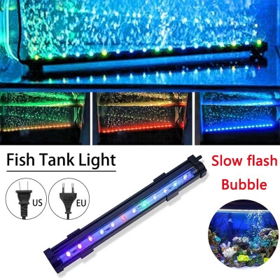 

LED Fish Tank Light RGB Color Changing Underwater Light Submersible Crystal Glass Lightsno Oxygen Pump