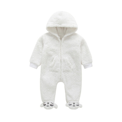 

Baby Newborn Rompers Sleeping Bag Winter Cotton Children Velvet Coral Baby Girls Jumpsuits Boy Sleeping Clothes Baby Bear Cart