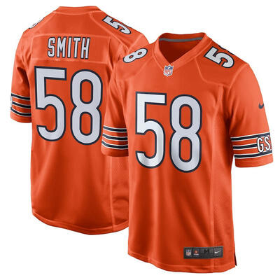 

Youth Football Jersey Chicago Bears Roquan Smith Orange Alternate Game Jersey
