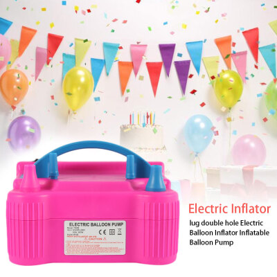 

Double Hole Portable Electric Balloon Inflator Pump EuUS Plug Nozzle Air Compressor Inflatable Electric Balloon Pump Air Blower