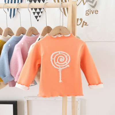 

Baby Clothes Girl Cartoon Print Baby Girl Sweater Top Winter Warm Plus Velvet Long Sleeve Kids Clothes Pullover For Brazil VIP