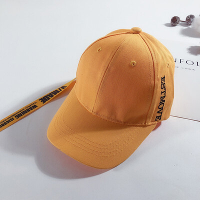 

Boy Girls Caps Baseball Hat Kids Summer Hats Long belt Letter printing child caps Hip Hop Hats Cap Sun Hats 3-8T