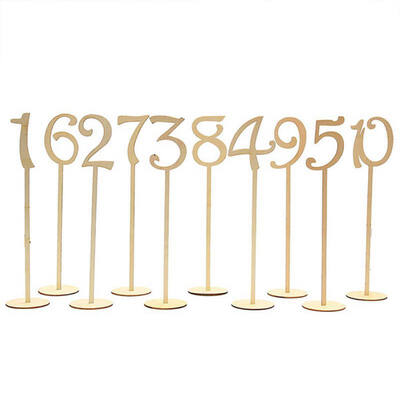 

Wooden Wedding Supplies Wedding Tableware Digital Figure Card Digital Seat Decoration Props Ornaments Wooden Seat Card Number