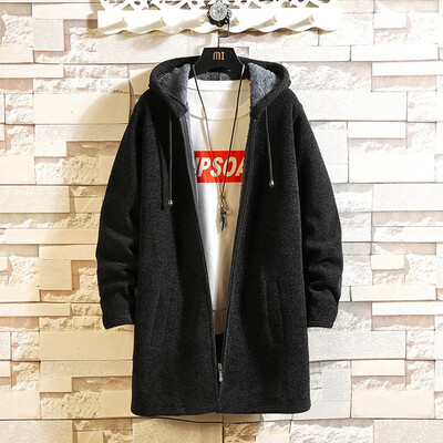 

Toponeto Mens Autumn Winter Casual Solid Hoodie Jacket Coat