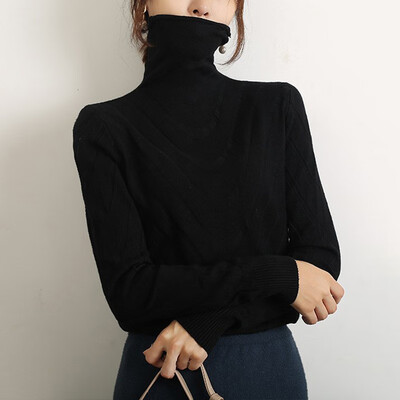 

Winter Womens Slim Knitted Turtleneck Sweater Jumper Pullover Solid Color Tops