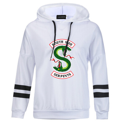 

Fashion Casual Hoodies For Women Double-Headed Snake Southside Serpents Personality Print Sweatshirts Round Neck Pullovers