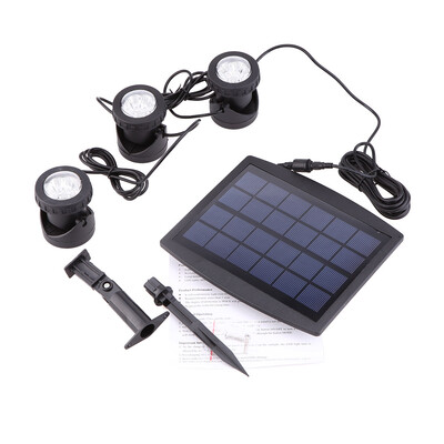 

Solar Powered Super Bright 3 Submersible Lamps 18 LEDs Projector Light Garden Pool Pond Yard Landscape Underwater Spotlight Outdo