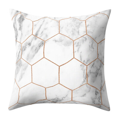 

〖Follure〗Geometric Marble Texture Throw Pillow Case Cushion Cover Sofa Home Decor