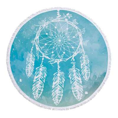 

Dream catcher round fringed beach towel yogaTapestry Beach Towel Sunblock Round Bikini Cover-Up Blanket Lotus Bohemian Yoga Mat