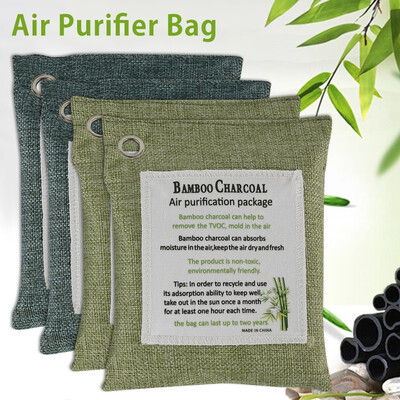 

4Pcs Bamboo Charcoal Air Purifying Bag Activated Odor Purifier Home Car Fresher Wardrobe Deodorizer