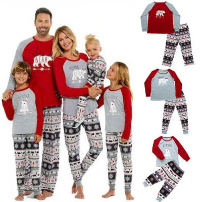 

Family Matching Christmas Pajamas Set Women Men Kids Nightwear Sleepwear US