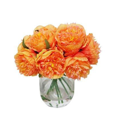 

Artificial Peony Bouquet Large Flowers Romantic 5 Flower for Home Shop Decor Fake Flower Bouquet Simulation Peony for Lady Gift