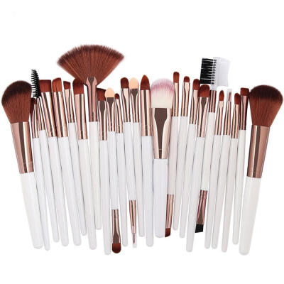 

MAANGE 25pcs Makeup Brushes Set Beauty Foundation Power Blush Eye Shadow Brow Lash Fan Lip Face Make Up Tool Brush Kit