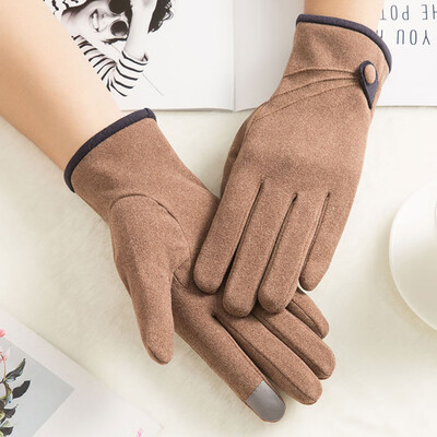 

Fashion Women Winter Gloves High Quality Windproof Warm Outdoor Gloves Solid Color Mittens Touch Screen Gloves