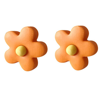 

Sweet Lovely Earrings For Women Color Flower Shape Earring Fashion Personality Resin Stud Earrings
