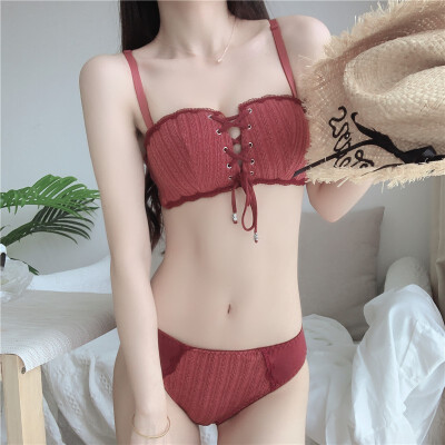 

women strapless bra bralette seamless sexy push up bra invisible wireless Drawstring bras fashion Thin section cute braunderwear