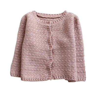 

Autumn Baby Boys Girls Knitted Round Neck Button Leisure Jacket Coat Baby Cotton Wool Warm Coat Jacket
