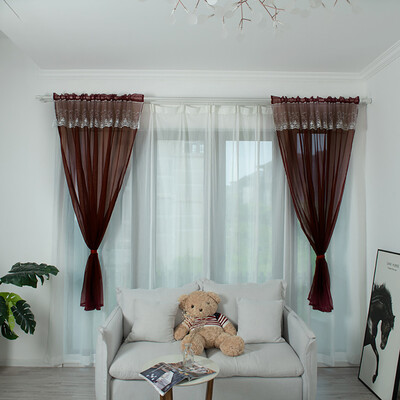 

Toponeto Leaves Sheer Curtain Tulle Window Treatment Voile Drape Valance 1 Panel Fabric