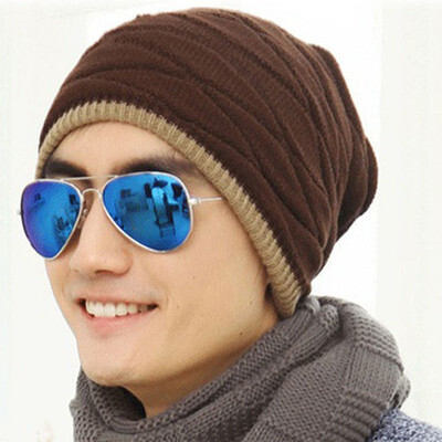 

US Stock Men Women Warm Winter Wool Knit Ski Cap Skull Slouch Hat Hip-Hop Beanie