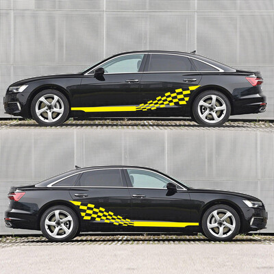 

Body Door Sticker Stripe Lattice Totem Side Skirt Graphics Decal 21530cm Parts