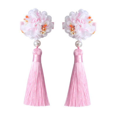 

Soild Kids Girls Floral Tassel Headband Cute Hair Clips Hairpins Boutique Hairclips Hair Accessories Handmade Princess Head