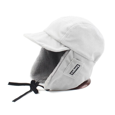 

Women Trapper Hat RANGERS Letter Embroidery Earflap Solid Color Windproof Trooper Winter Warm Hat Ushanka