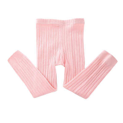 

Baby Girls Boys Autumn Warm Solid Striped Ankle-Length Pants New Kids Children Elastic Casual Soft Cotton Clothing Pencil Pants