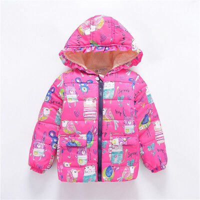 

Autumn Winter Baby Girls Jackets Infant Outerwear Cotton Hooded Coats For Baby Jacket Baby Coat Newborn Baby Girls Clothes