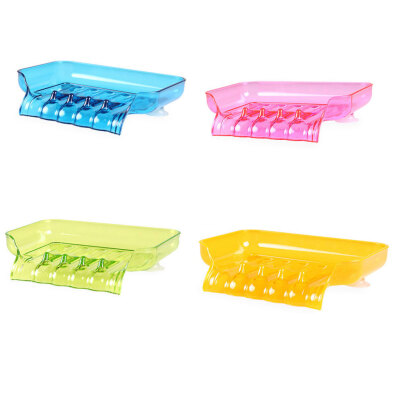 

Colorful Draining Soap Box Suction Cup Candy Color Sucker Rack Soap Box Soap Holder