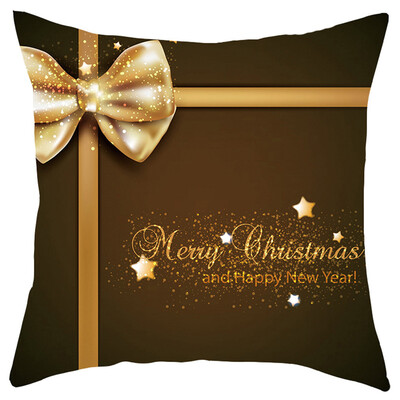 

Tailored Merry Christmas Short Plush Pillowcase Sofa Pad Set Home Decoration 18x18 Inch