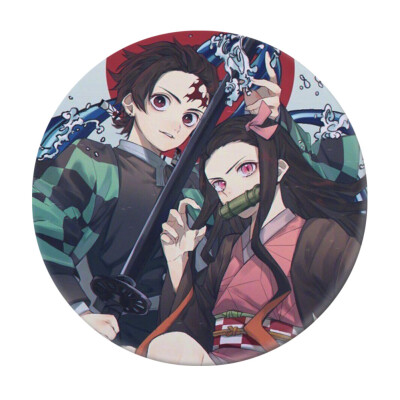 

zhongjiany Anime Demon Slayer Kimetsu no Yaiba Kamado Tanjirou Pin Button Brooch Badge