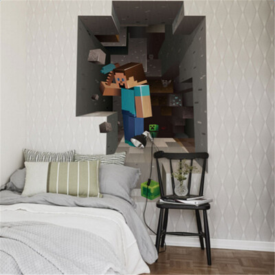 

Cartoon DIY Wallpaper For Kids Rooms Sofa Bedroom Living room decoration Art wall Decals Vinyl 3D game Wall Stickers home decor