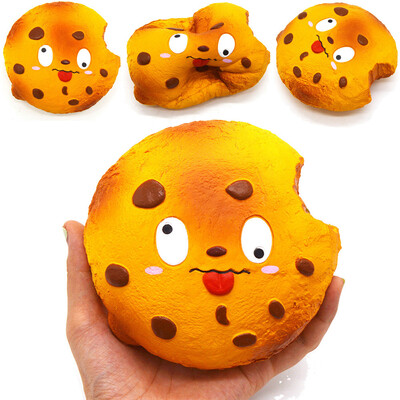 

YIWULABrown Chocolate Biscuit Scented Squishy Slow Rising Squeeze Strap Kids Toys Gift