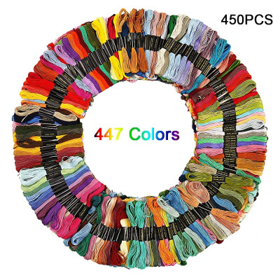 

450Pcs Multi Colors Cotton DMC Cross Floss Stitch Thread Embroidery Sewing Skeins447 Colors