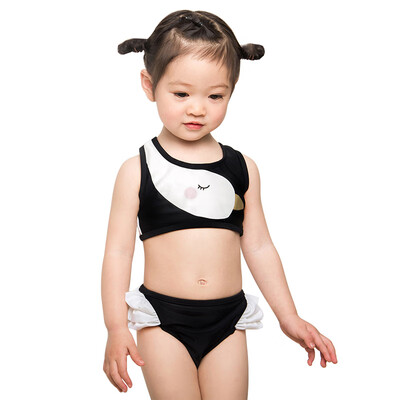 

New Animal Print Swimwear 27Y Girls Beach Wear Lovely Swimming Suits Tops Briefs Children Swimwear