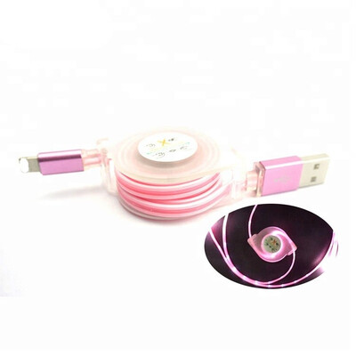 

Visible Flowing LED Cable Light Up Charging Cable LED Light USB Charger Data Sync Cable For IPhone 77s88s