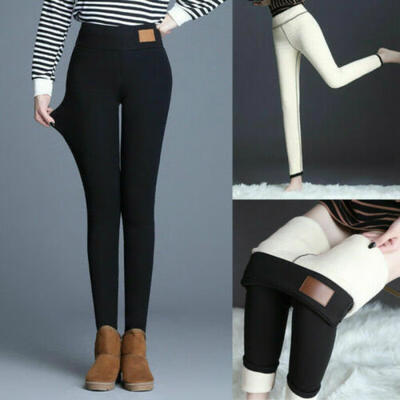

Lady Women Stretchy Winter Thick Warm Leggings Fleece Lined Thermal Skinny Pants