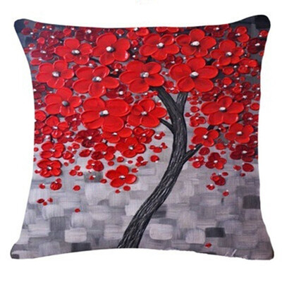 

〖Follure〗Tree Leaves Sofa Bed Home Decoration Festival Pillow Case Cushion Cover