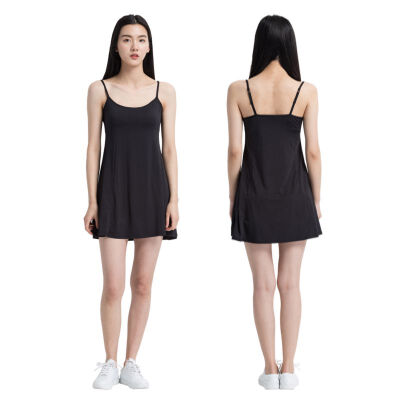 

High Quality Padded Mini Dress Women Comfy Cotton Sleepwear for Home Female Cup inside Sexy Spaghetti Straps Night Dresses