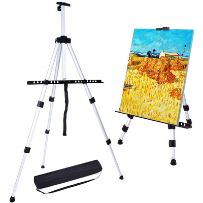 

Gobestart Artist Aluminum Field Easel Stand Table Top Floor Art Easels Adjustable Height