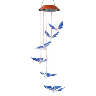 

Outdoor LED Solar Lamp Hummingbirds dragonfly Wind Home Garden Decor Solar Light Solar Powered Color-Changing Wind Chime Light