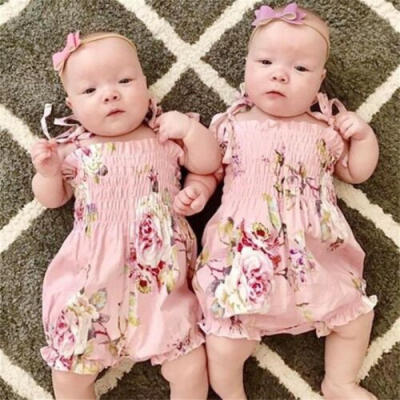 

AU Cute Newborn Kids Baby Girl Infant Strap Romper Jumpsuit Bodysuit Clothes