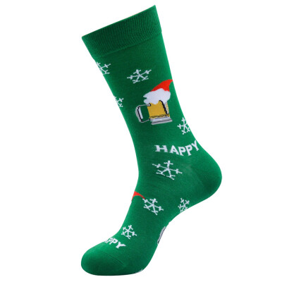 

Gobestart Casual Work Business Socks 3D Christmas Santa Elk Printing Medium Sports Socks