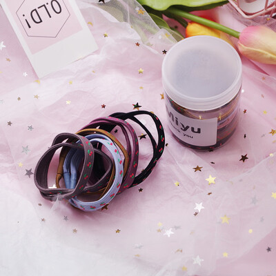 

New 10 Pcs Cute Women Girl Floral Print Elastic Hair Accessory Band Rope Ponytail Holder Headbands