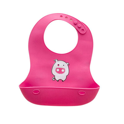 

Adjustable Infants Silicone Waterproof Oil-Proof Cartoon Bibs Baby Kids Lunch Bibs