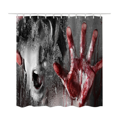 

Scary Halloween Hand Bathroom Shower Curtain Waterproof Mildew Polyester Fabric Shower Curtain Christmas Decor