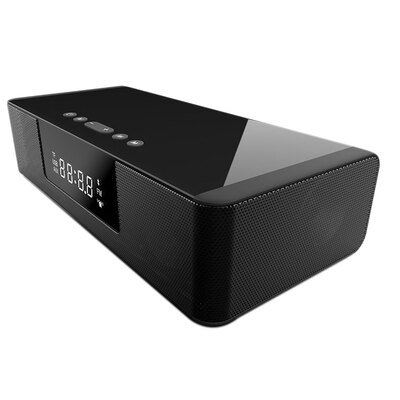

Built In Microphone Bluetooth 42 Dual Horns Home Office Soundbox LED Screen Display Clock Wireless Speaker