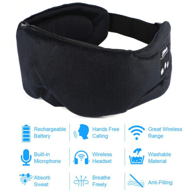 

Newest Bluetooth 50 Wireless Eye Mask Sleeping Headband wiht Mic Handsfree Earphones Washable Music Headphones Eye Masks