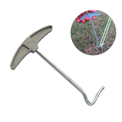 

Tent Peg Extractor Puller Camping Steel Awning Stakes Hooks Remover Lifter Steel